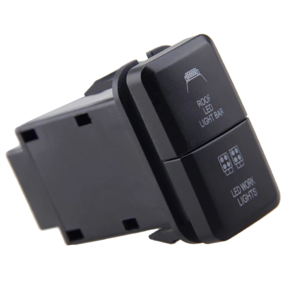 LED Light Bar Switch Green Blue Light Color for Toyota Prado Hilux Landcruiser