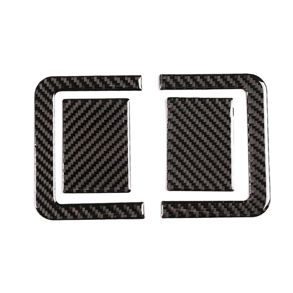 4¡ÁSoft Carbon Fiber Rear for Seat Adjustment Panel Cover for T@yota Tundr@ 2014-2021