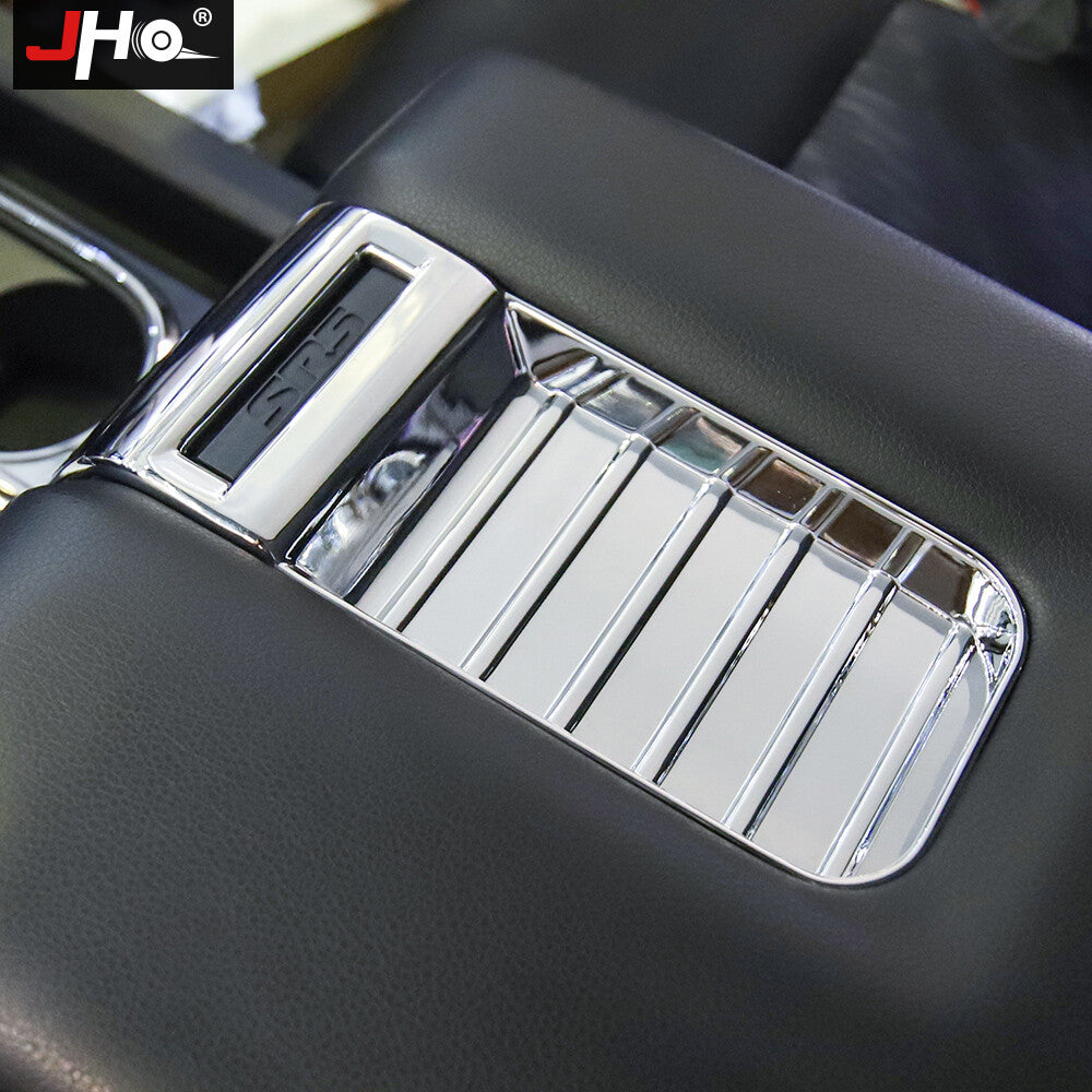 Car Central Armrest Cover Trim Chrome Silver Decor for Toyota Tundra 2014-2021