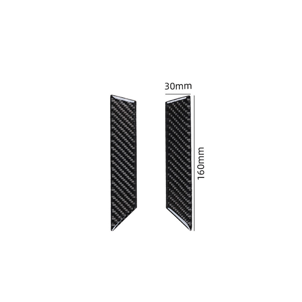 2Pcs Carbon Fiber Interior Floor Console Cover Trim for Ford F-150 2015-17