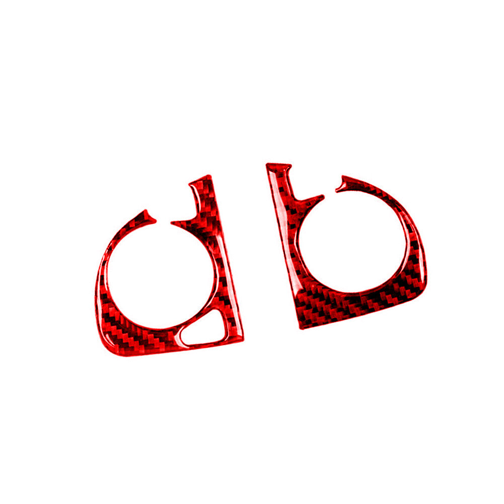 Red Carbon Fiber Steering Wheel Buttons Trim for Honda CRV CR-V 2012-2016 Type-A