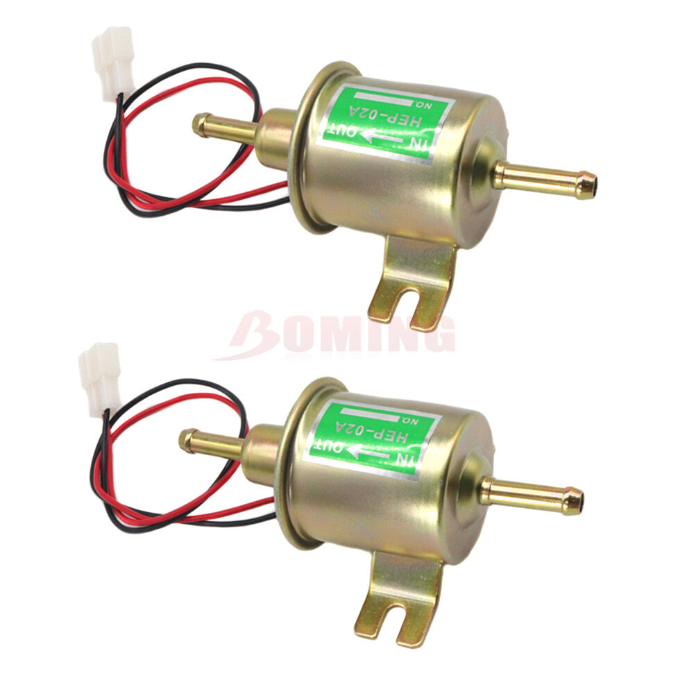 12V Universal Direct-Flow Low-Pressure Electric Fuel Pump HEP-02A 2-Piece Gas/Diesel Fuel Pump