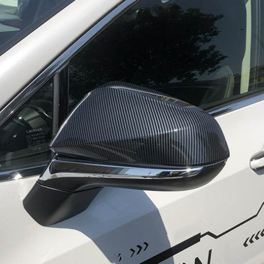 2PCS Carbon Fiber Side Rearview Mirror Cover Trim for Lexus RX350 RX450H 16-2022