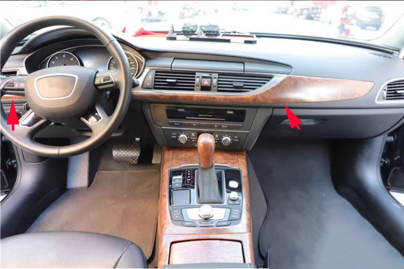 for Audi A6L 2012-18 Matte Wood Grain Interior Full Decoration Frame Cover Trim