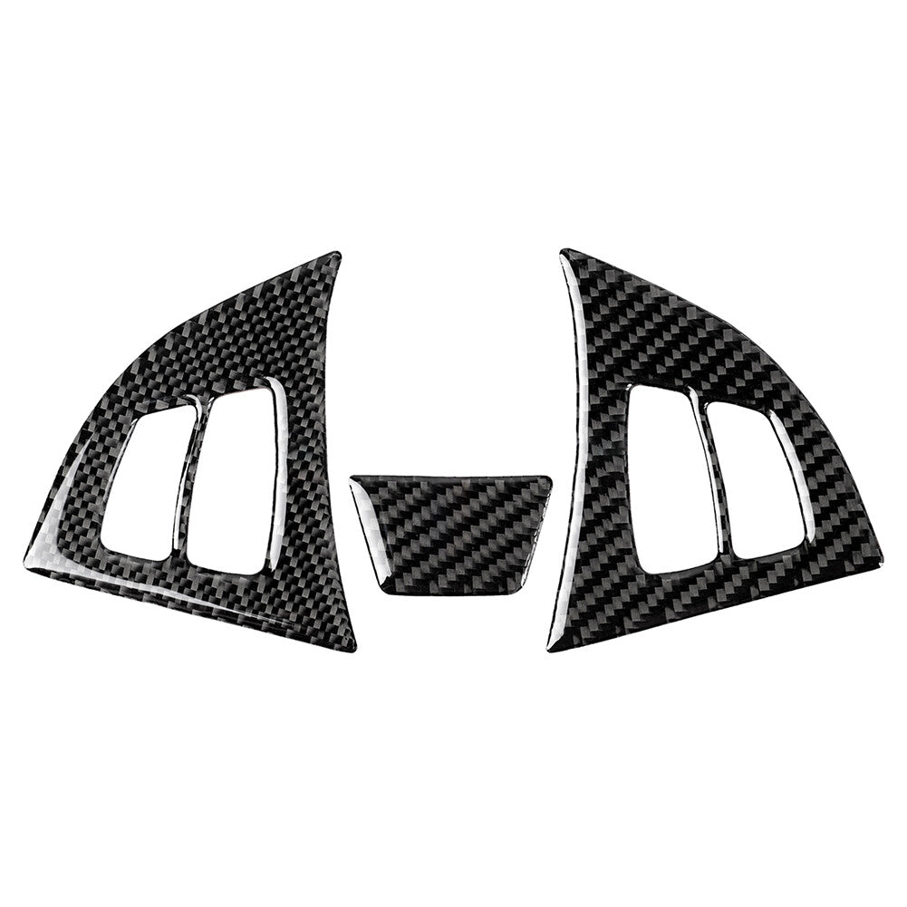 Carbon Fiber Steering Wheel Button Cover Trim for BMW X5 X6 E70 E71 2008-2014