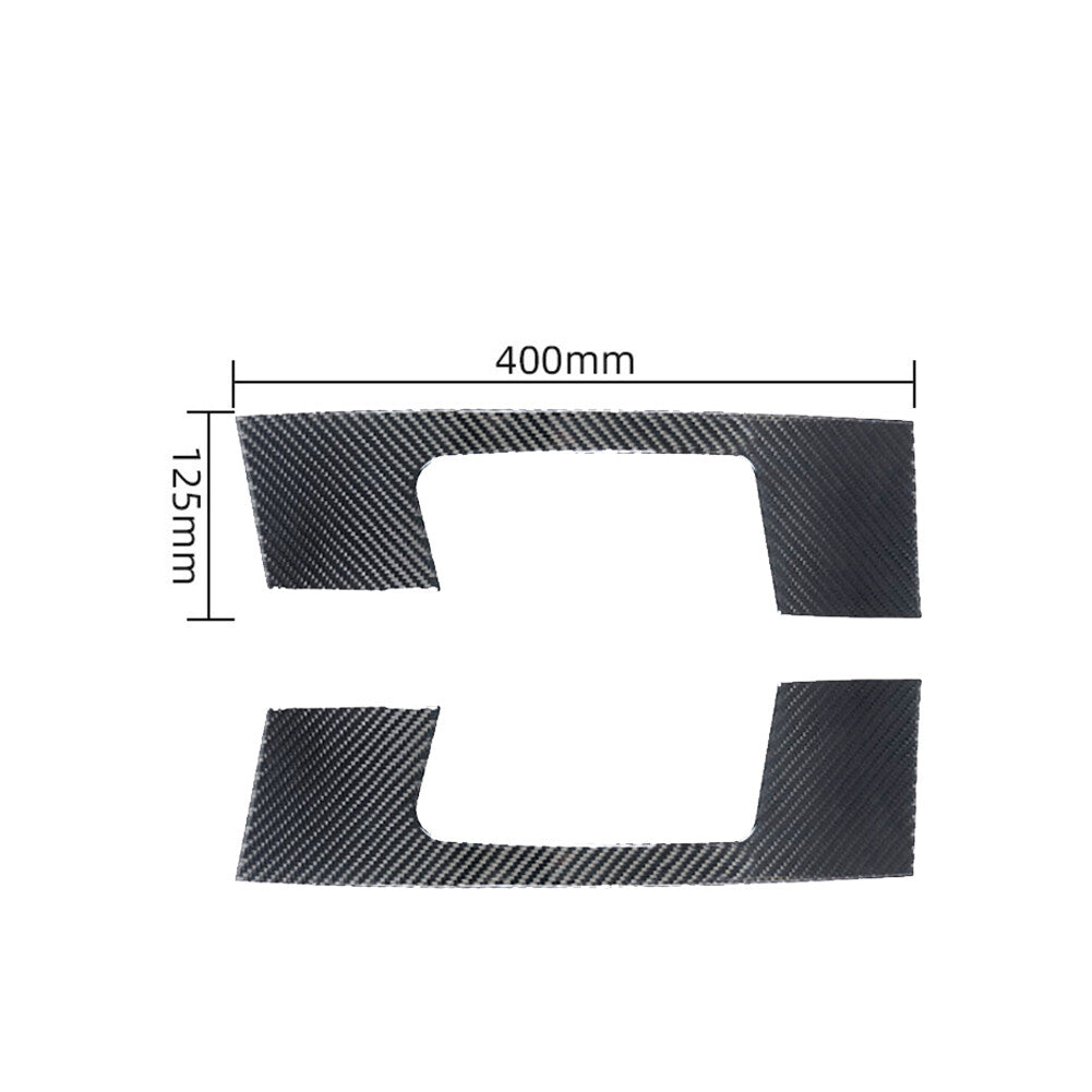 2Pcs Carbon Fiber for Seat Belt Box Panel Trim Cover for Toyota Highlander 2008-2013