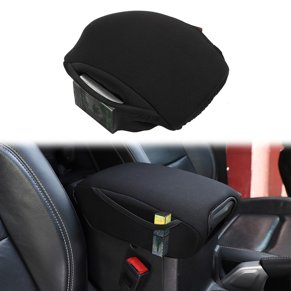 Center Console Armrest Cover Pad for Jeep for Wrangler JL JLU JT 2018 -2023 Black