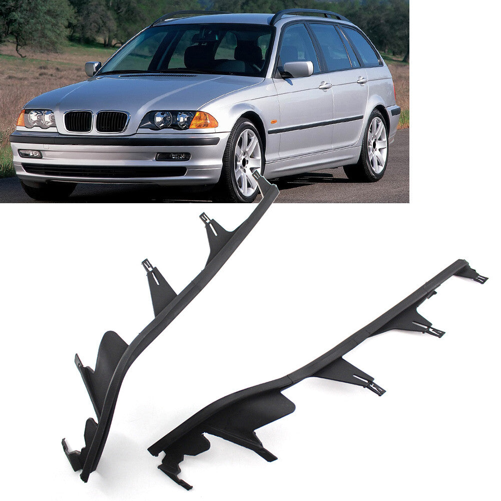 Pair Upper Headlight Lamp Cover Strip Trim for BMW 3 Series E46 4 Door 1998-2001