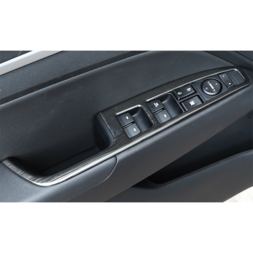 for Hyundai for Elantra 2017-2020 Black Window Lift Switch Button Panel Trim S.Steel
