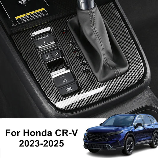 For 2023-2025 for Honda CRV Carbon Fiber Gear Box Shift Panel Cover Trim Accessories