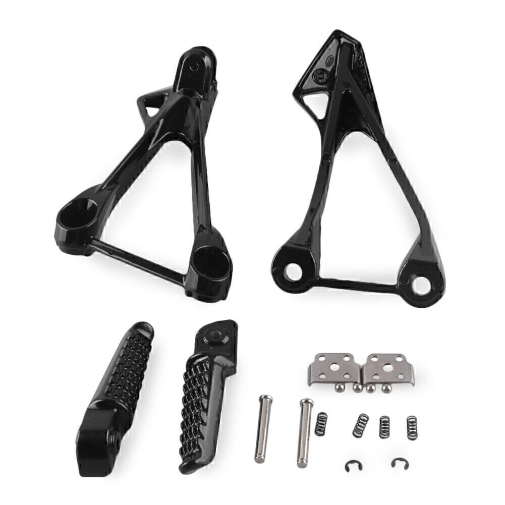 Rear Passenger Footrest Brackets Black for Kawasaki ZX6R 2005-2008 ZX636