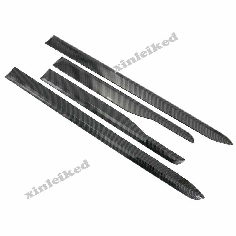 4P for Hyundai Santa Fe 2019-2021 carbon fiber Side Door Molding Line Cover Trim