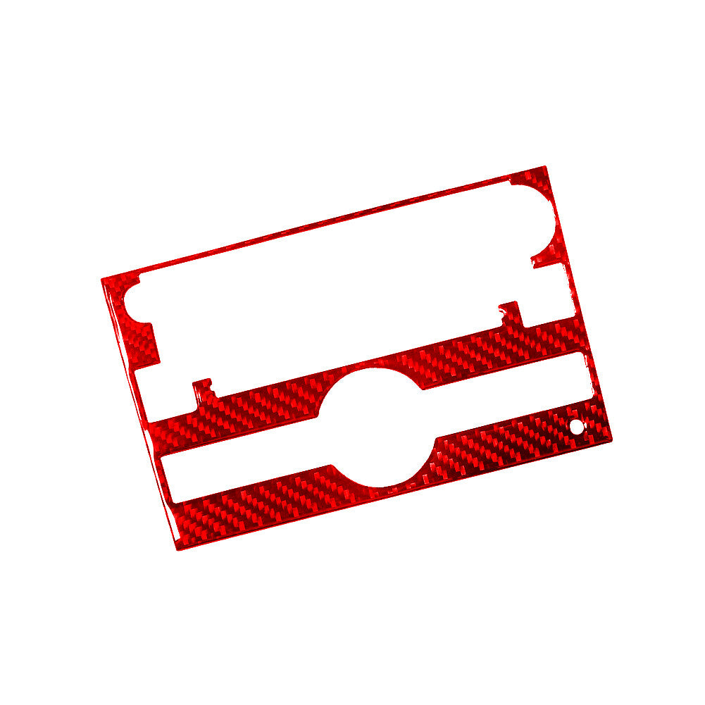 Red Carbon Fiber Central CD Player Frame Trim For Silverado/tahoe/ for sierra 2007-14