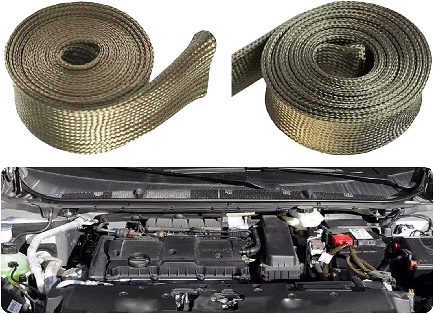 Heat Shield Sleeve Fuel Line Automatic Hose Spark Plug Wire Protector 5/816mm