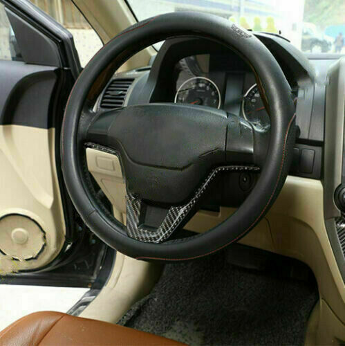 Carbon Fiber Interior Steering Wheel Cover Trim
