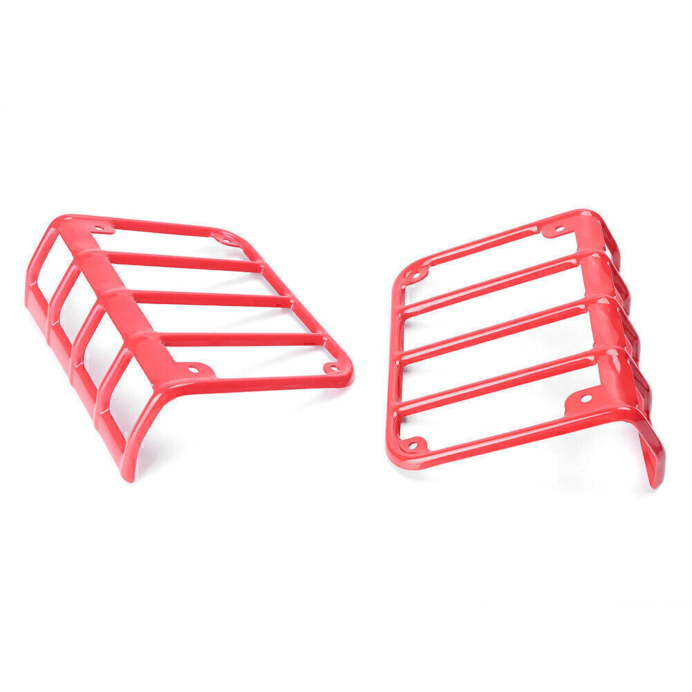 2x Red Rear Tail Light Lamp Guard Cover Fit 2007-2017 16 for Jeep for Wrangler JK Sahara