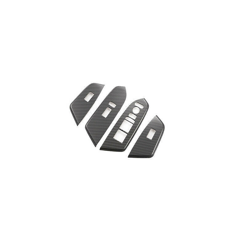 Window Lift Switch Button Cover Trim for Honda CRV 2017-2022 Steel Carbon Fiber