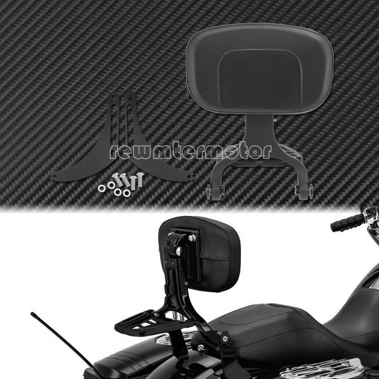 Multi-Purpose Black Driver  Passenger Backrest Fit for Harley Steet Bob 18-20