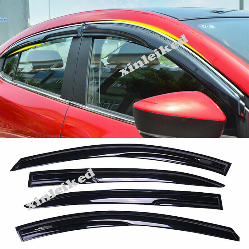 for Mazda 3 Axela 2014-18 Window Visor Rain Guard Deflector Sun Shield Shade Set