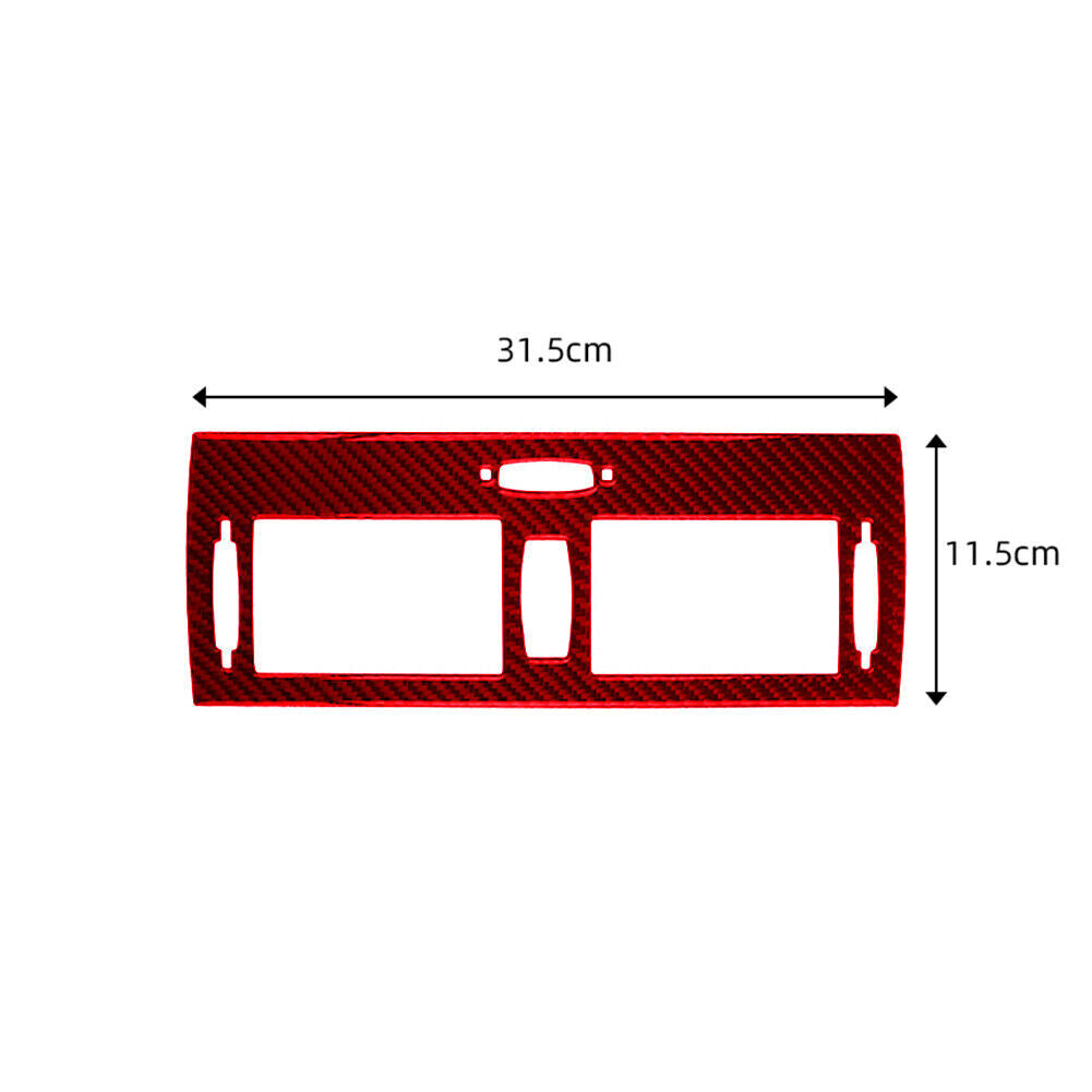 Red Carbon Fiber Inner Center Air Vent Outlet Cover Fit for BMW X3 E83 2004-2010