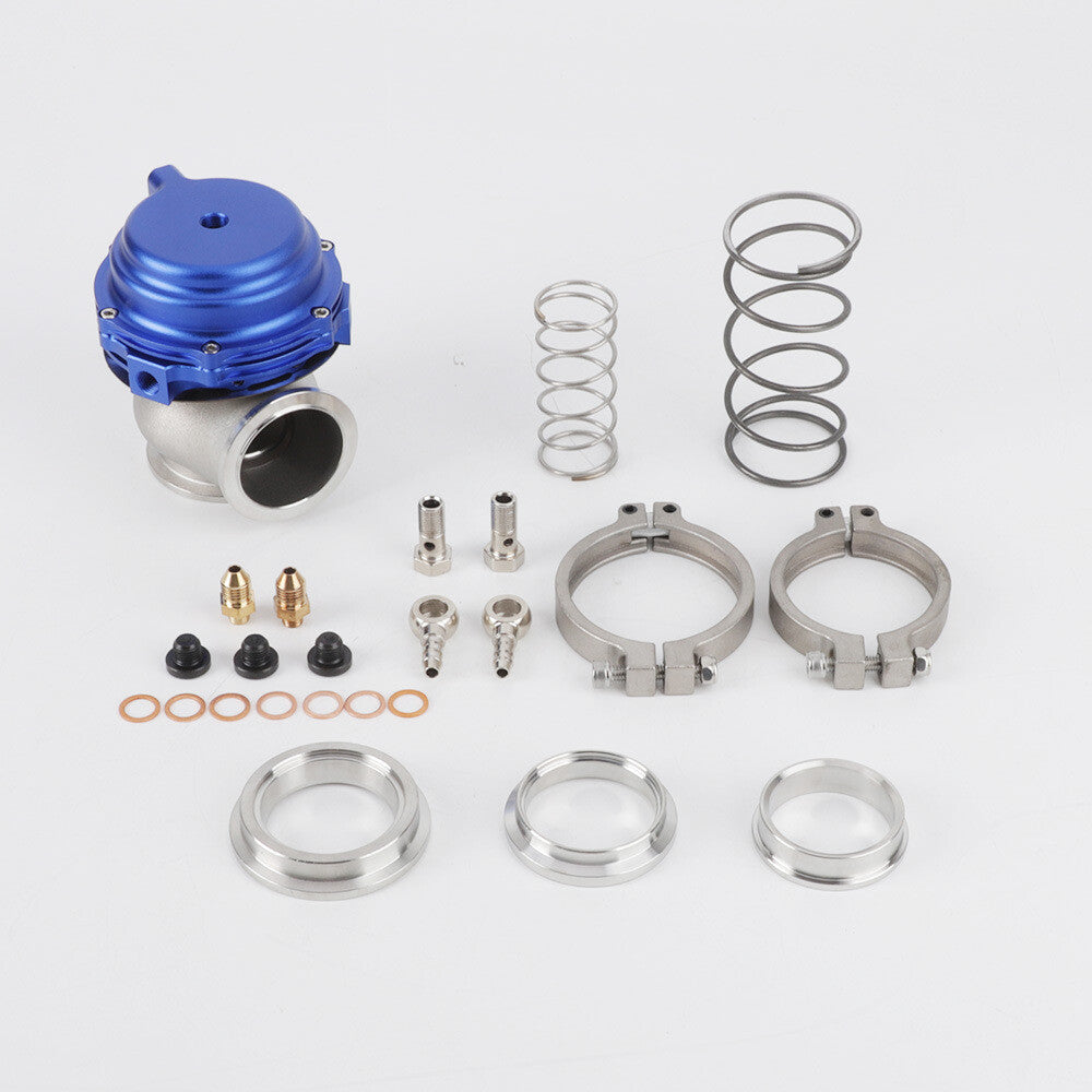 50mm Turbo Blow Off Valve BOV44mm External Wastegate MVR V-Band Flange Blue Kit