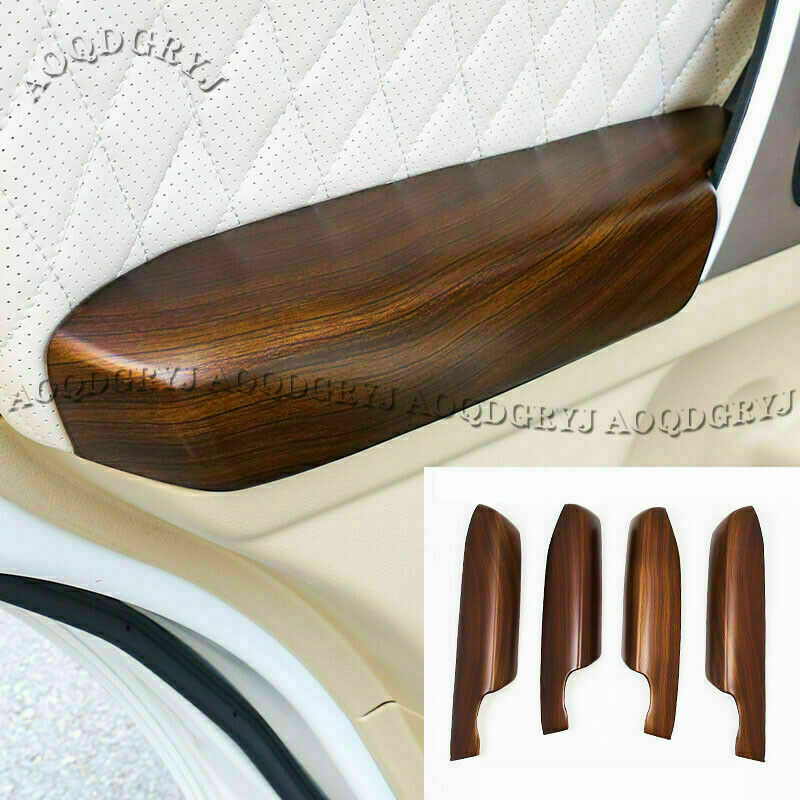 for Toyota for Land Cruiser 08-21 Wood Grain Inner Door Armrest Moulding Cover Trim