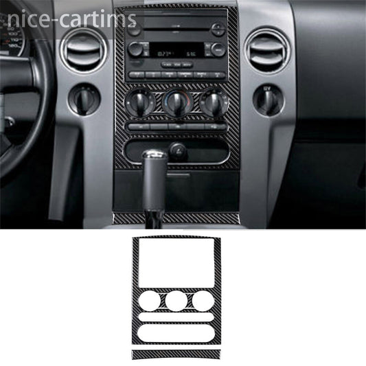 4¡ÁCarbon Fiber Central Control Panel AC Switch Cover for Ford F150 FX4 2004-2008