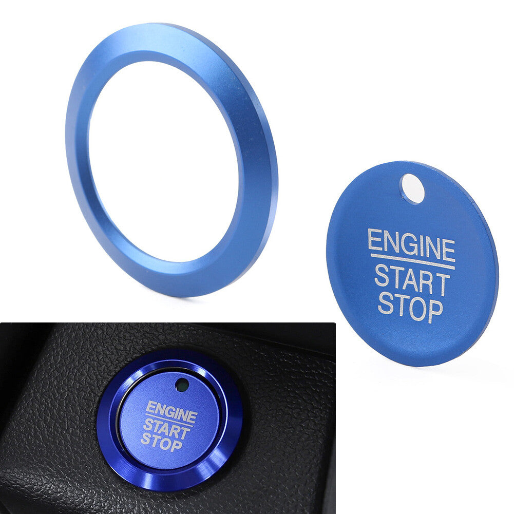 for Ford F150 2015-2020 Engine Start Stop Switch Button Cover Trim Blue