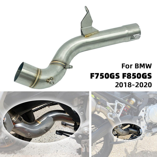 Exhaust Muffler Mid Link Pipe Connect Slip On Connector for BMW F750 850 GS ADV