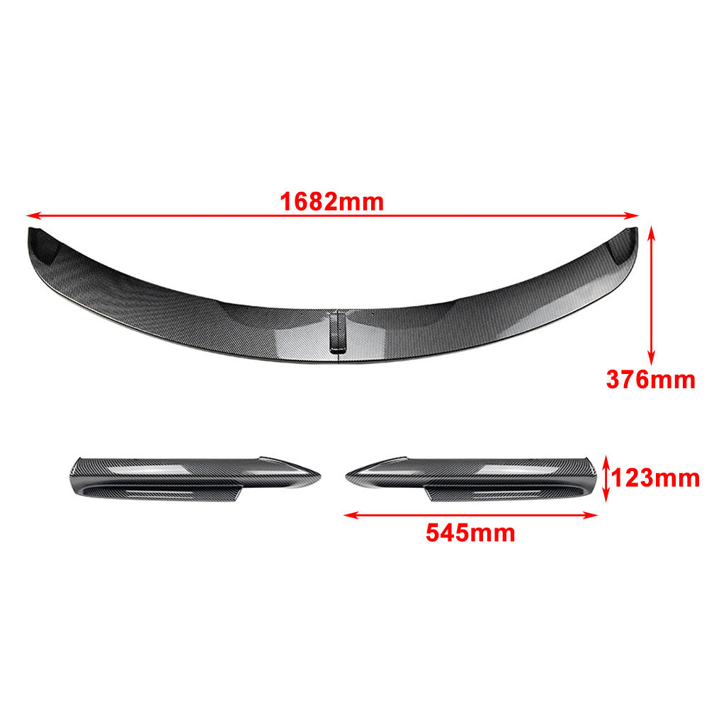 Fit for BMW 3 Series E90 Carbon Front Bumper Spoiler Lip+Side Splitter Cover Trim