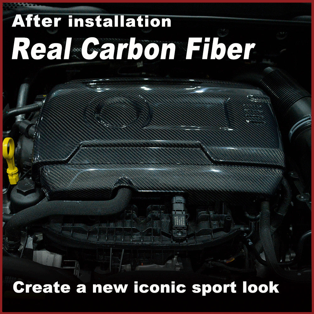 for VW for GOLF MK7 GTI R 2014-2017 REAL CARBON Front Engine Cover Hood Trim Replace