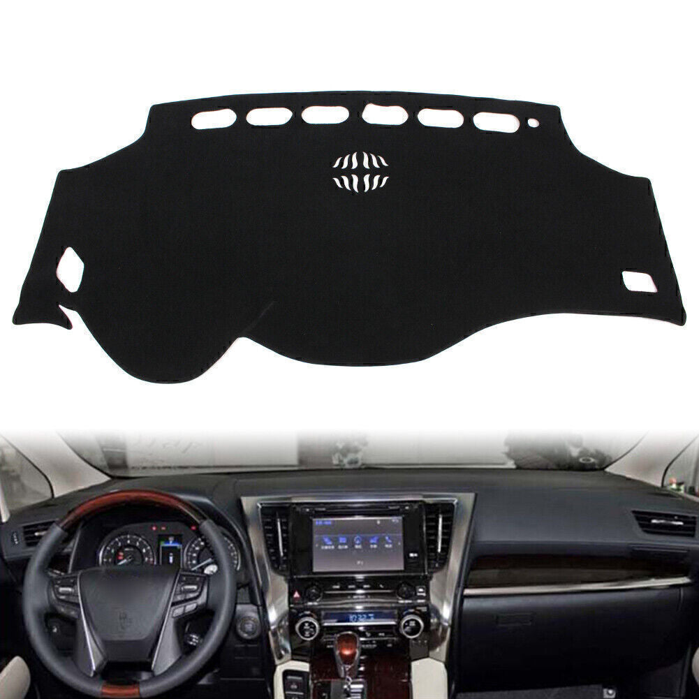 Dashmat Dash Mat Dashboard Cover Fit for Toyota Alphard 2008-2017 Polyester Black