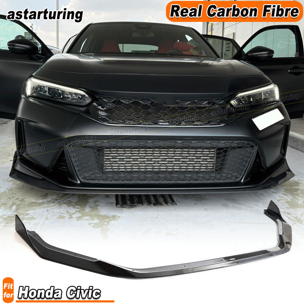 Fit for Honda for Civic 11Th FL5 Type-R 2023+ REAL Carbon Fiber Front Lip Bumper Lip