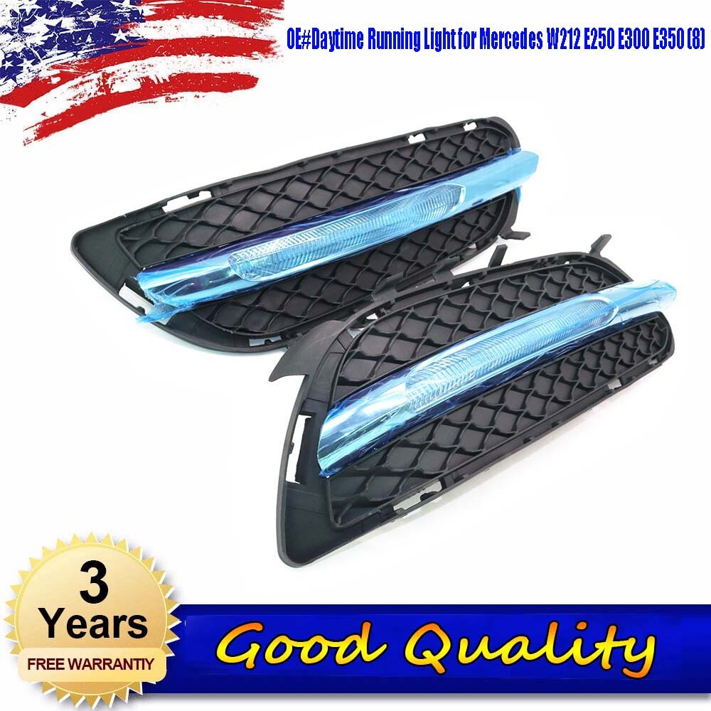 DRL LED Daytime Running Lights and Fog Lights for Mercedes W212, E250, E300, E350 (2009-13)