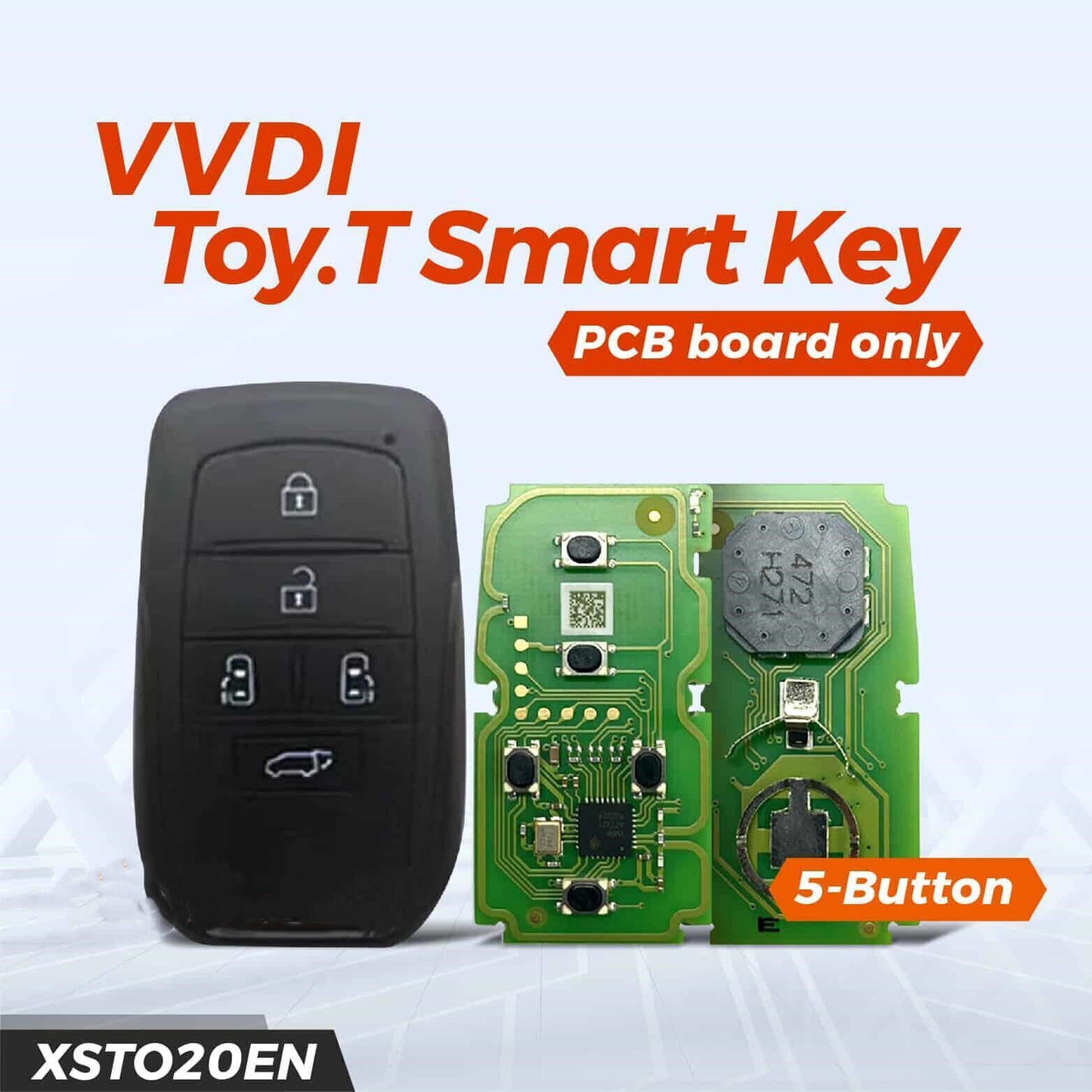 XSTO20EN for Toyota XM38 for Smart Key PCB 5 Buttons with Key Shell Universal