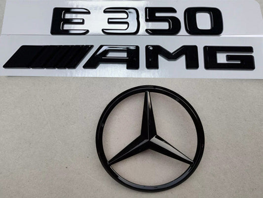 Rear star and badge for Mercedes e350 AMG W207 09-16 Coupe convertible gloss black