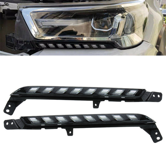 LED Daytime Running Light w/ Turn Signal Lamp for Toyota Hilux Revo 2020 2021