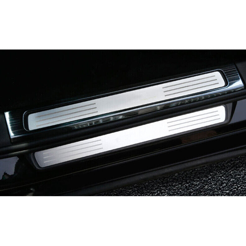for Volvo S90 2017-2022 Black Steel Door Sill Scuff Plate Protector Threshold 4x