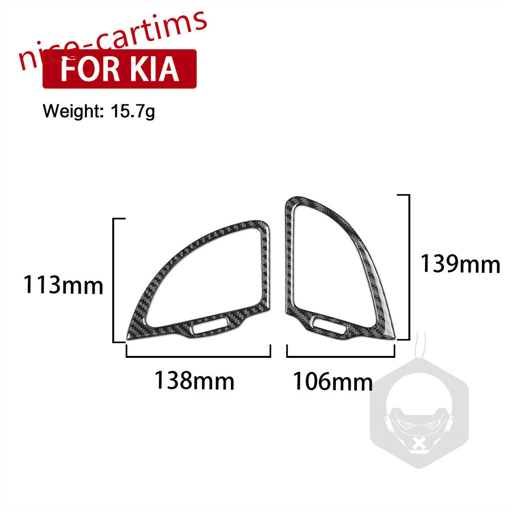 Kit for Kia Stinger 2019-2023 RHD Side Air Vent Outlet Panel Trim Carbon Fiber¡Á2