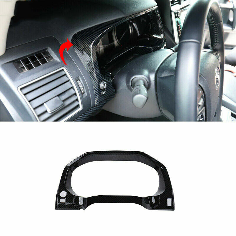 for Toyota Prado FJ150 18-21 Carbon fiber ABS Central Dashboard Frame Cover Trim
