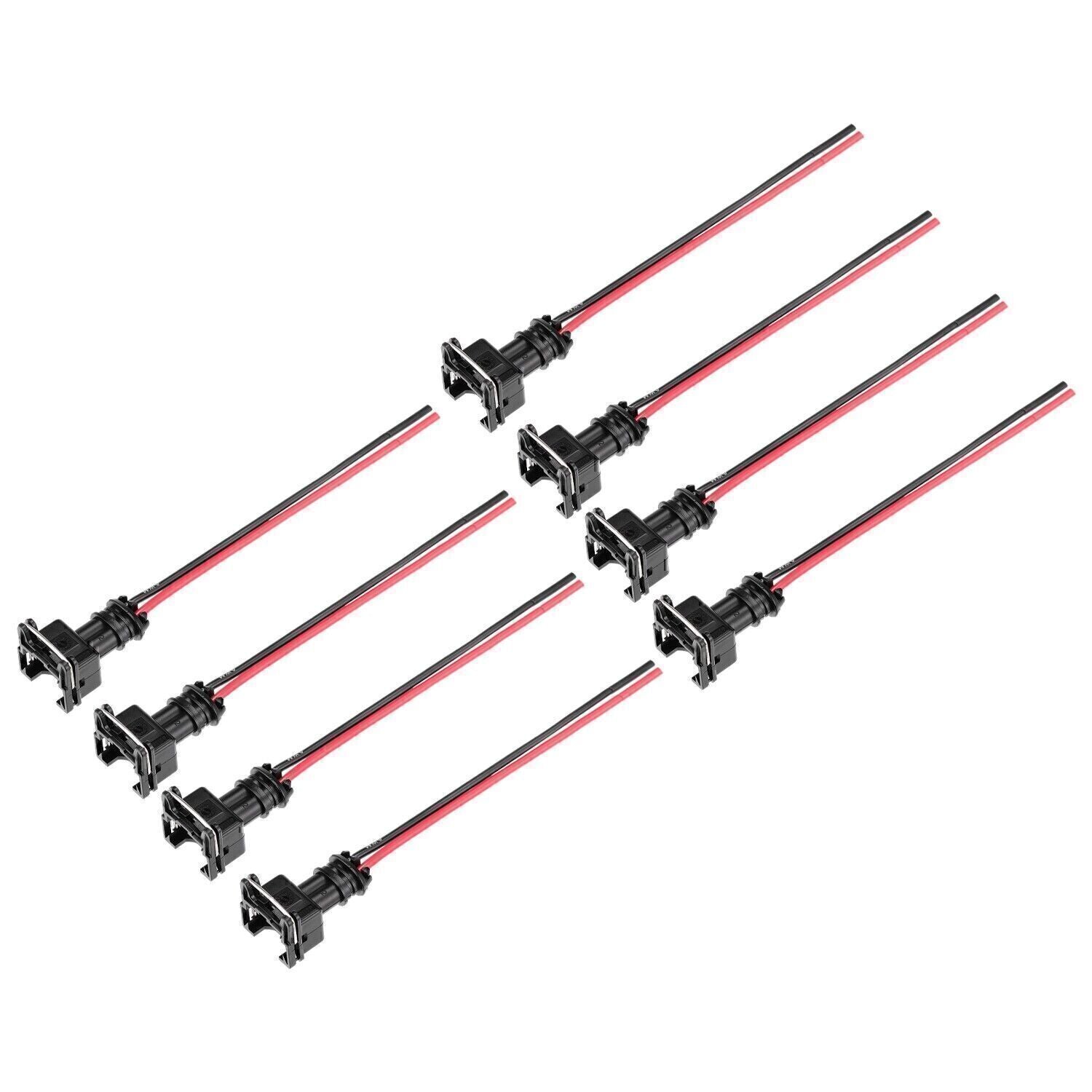 Set 8 EV1 Fuel Injector Pigtails Clips Connectors Plugs fit Siemens Deka !