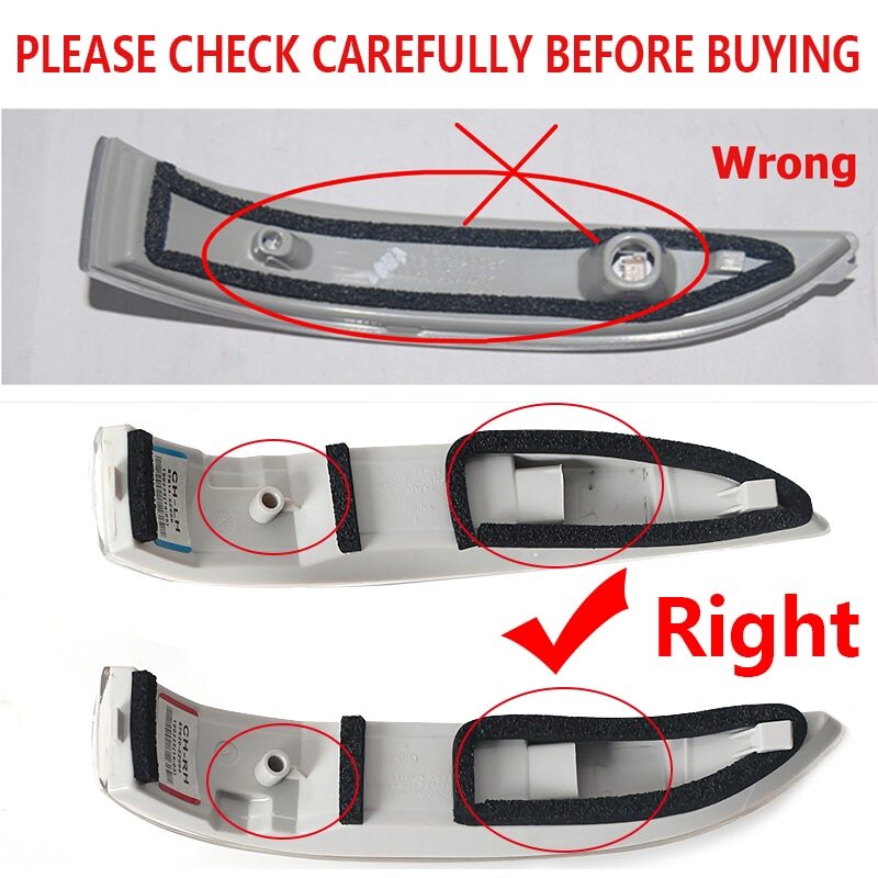 1 Pair Rearview Mirror Light Turn Signal Lamp for Hyundai for Tucson IX35 2010-2014