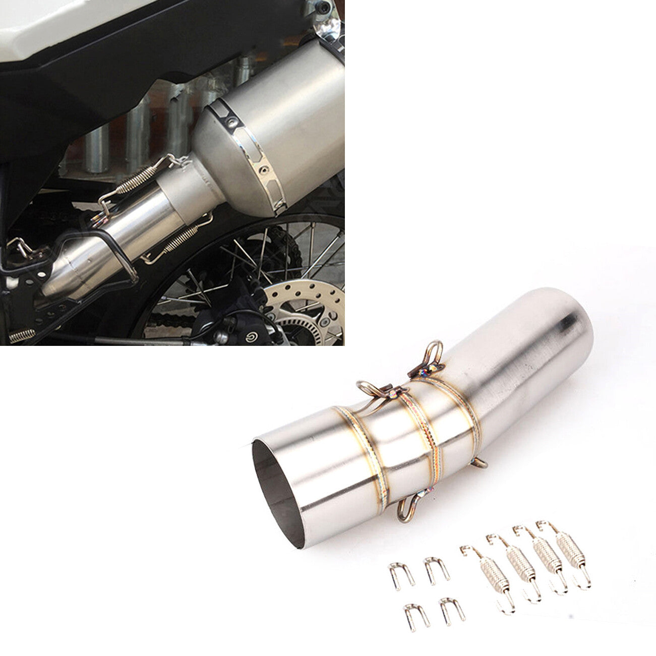Slip On Exhaust for BMW F650GS F700GS F800GS F800GT Pipe Link Muffler Silencers