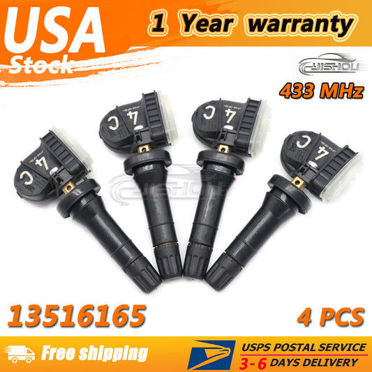 Set of (4) TIRE PRESSURE SENSORS TPMS 13516165 FOR GM for CHEVY for GMC for CADILLAC for BUICK