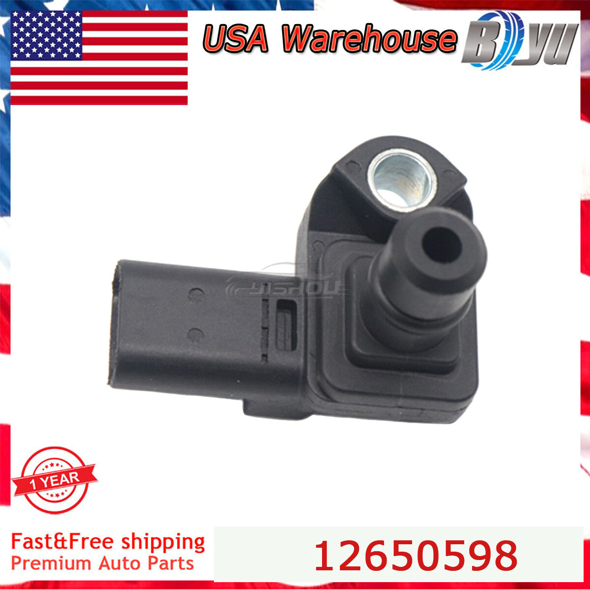 MAP Sensor Manifold Absolute Pressure for Chevrolet for Cadillac 2016-2019 12650598