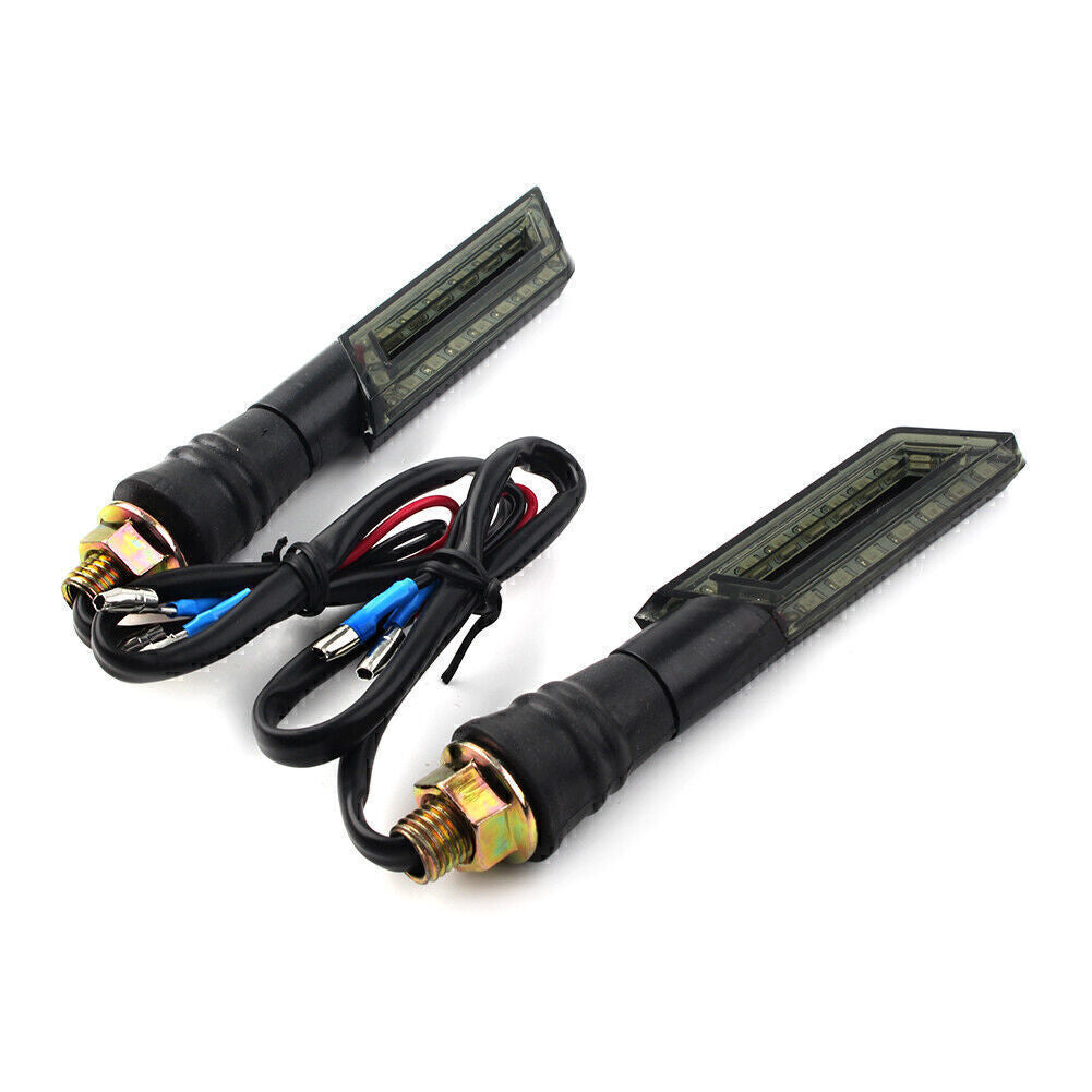 2 x Universal Motorcycle 12V LED Turn Signal Indicators Tail Amber Light