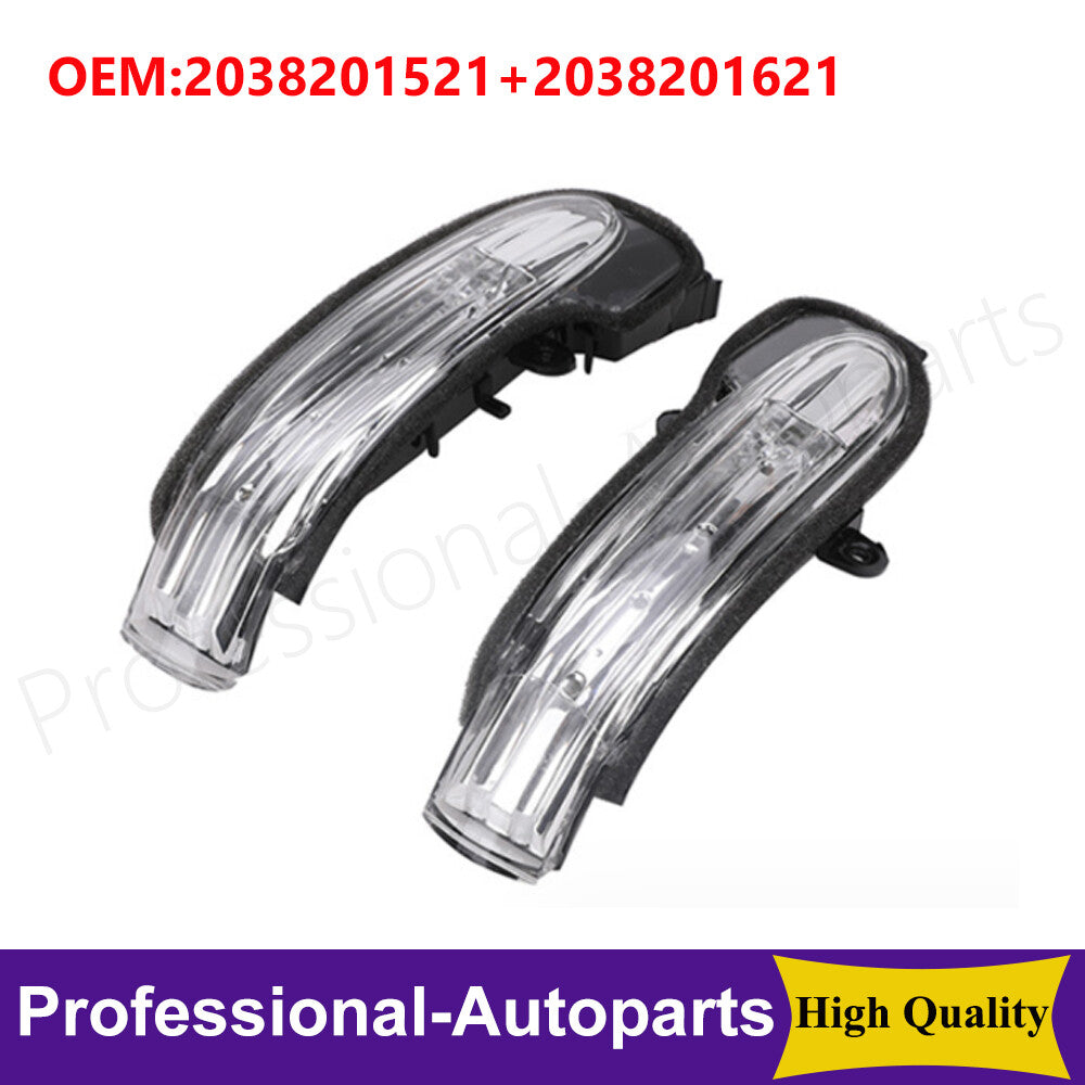 1Pair Front Left+Right Side Mirror Turn Signal for Mercedes W203 C-Class 00-2007
