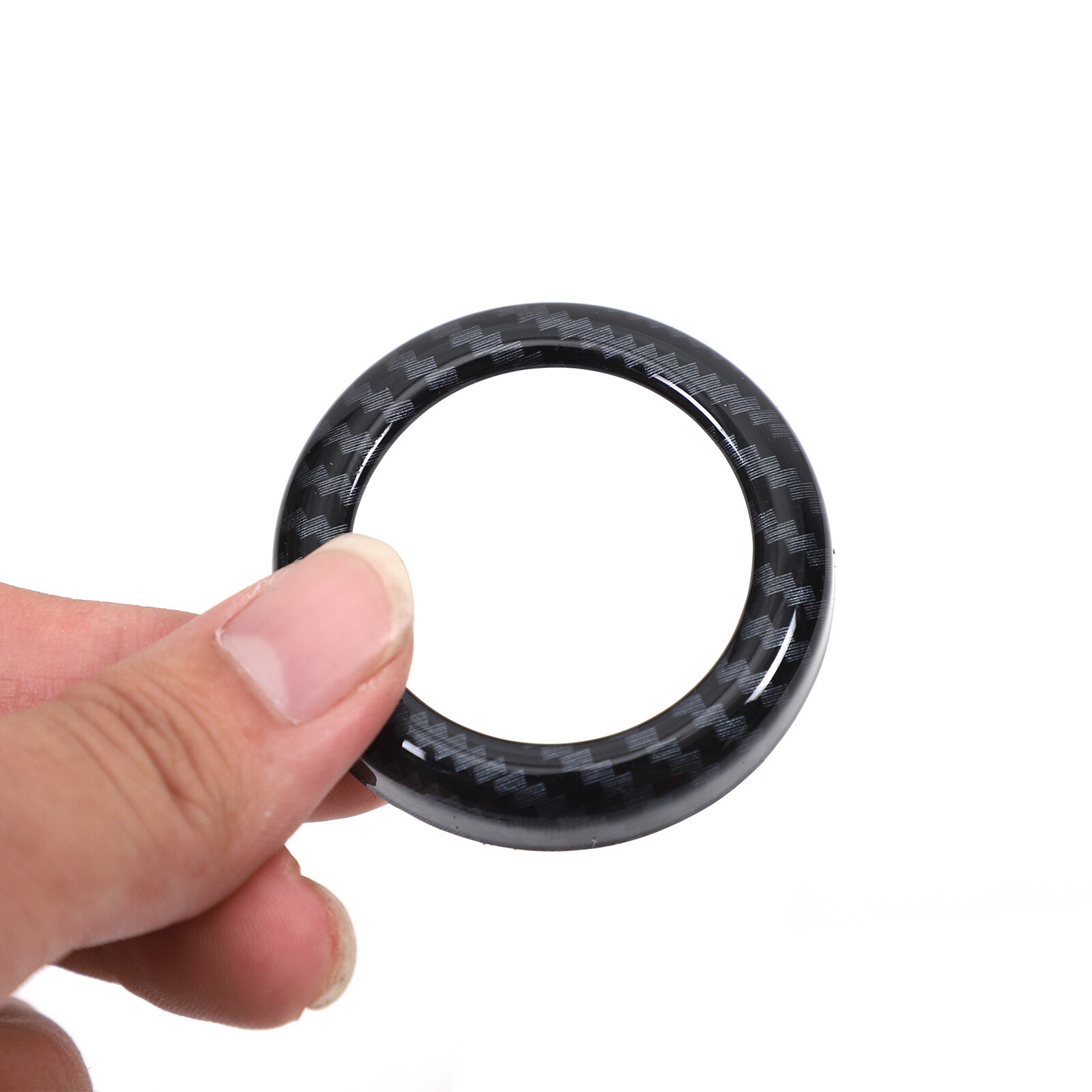 ABS Carbon Fiber A/C Console Knob Ring Cover Trim Set For 2009-2020 for Nissan 370Z