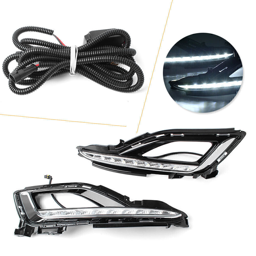 LED Car Daytime Running Light DRL Fog Driving Lamp for Hyundai Sonata LF 2015-16