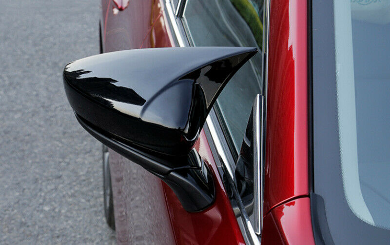 for Mazda 6 Atenza 2020-2021 Black Painted Horn Rear View Mirror Cover Trims New